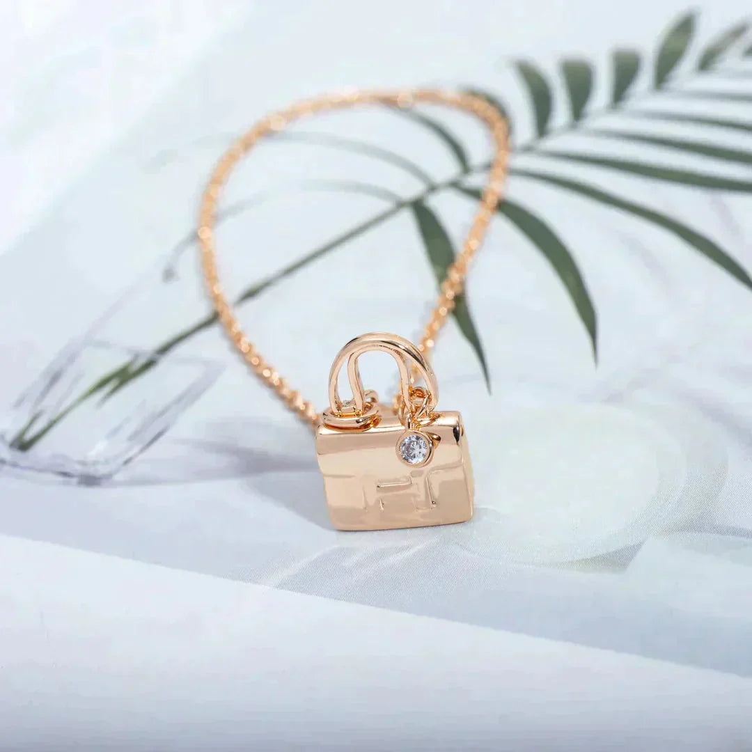 [moco jewelrys]AMULETTE PEDANT ROSE GOLD NECKLACE