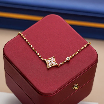 [moco jewellerys]スター1ダイヤモンドピンクゴールドブレスレット
