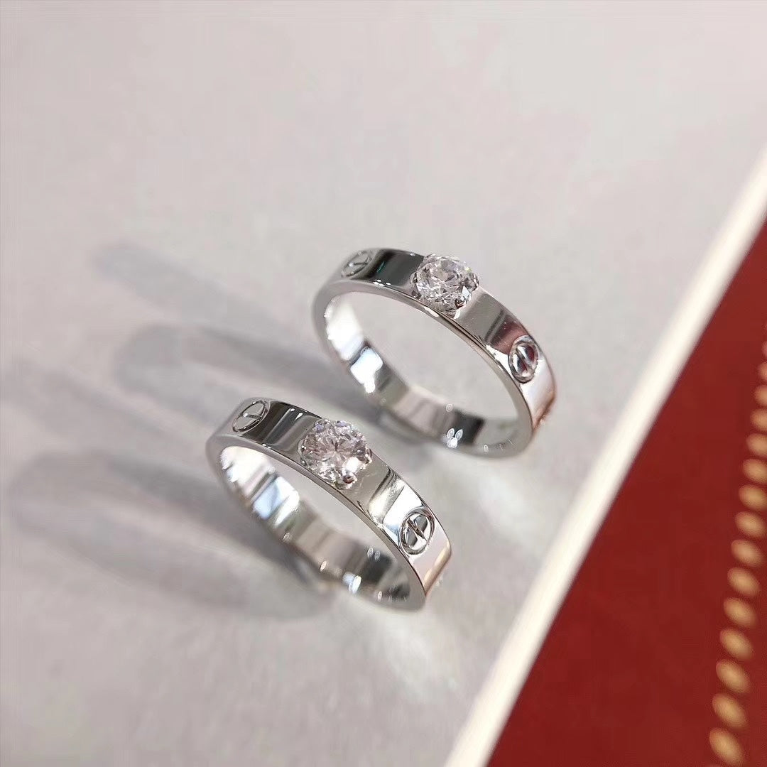 [moco jewelrys] Liebesring 3,6 mm 1 großer Diamant