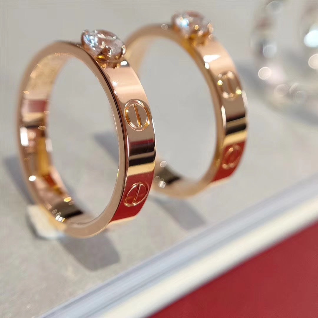 [moco jewelrys] Liebesring 3,6 mm 1 großer Diamant