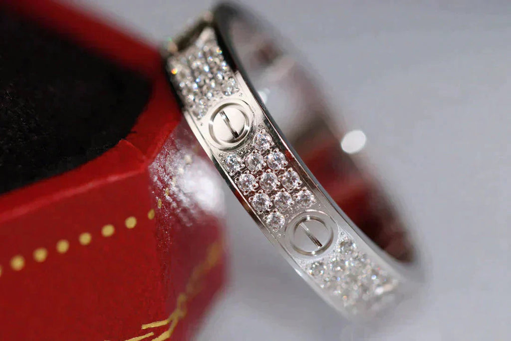 ??Loco?¡¥LOVE RING 3.6MM DIAMOND PAVED