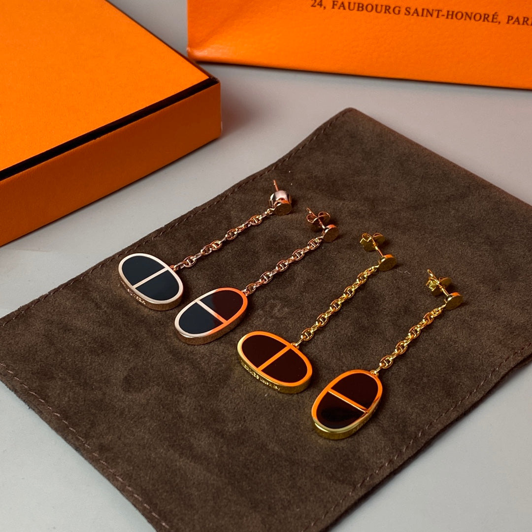 [moco jewelrys]CHAINE VERSO SCHWARZE KERAMIK-OHRRINGE
