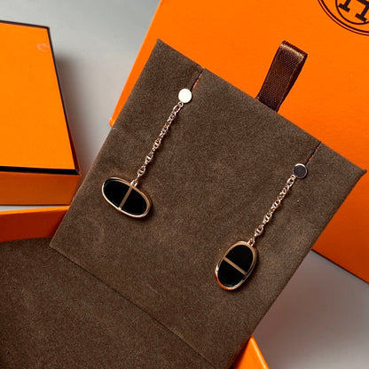 [moco jewelrys]CHAINE VERSO SCHWARZE KERAMIK-OHRRINGE