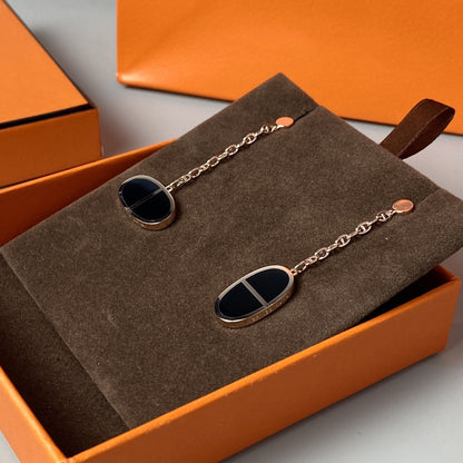[moco jewelrys]CHAINE VERSO SCHWARZE KERAMIK-OHRRINGE