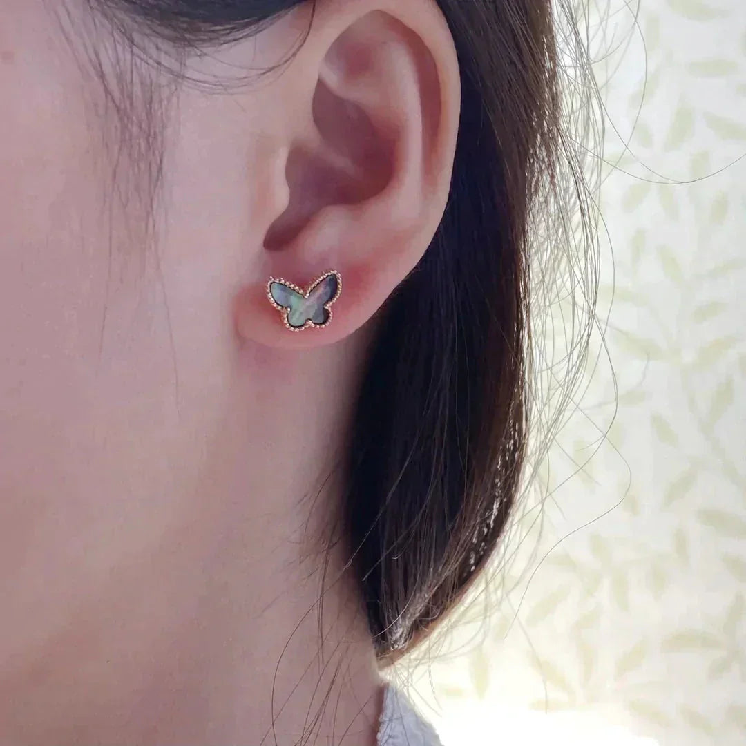 [moco jewelrys]SCHMETTERLINGS-OHRRINGE IN DUNKLER MOP-FORM