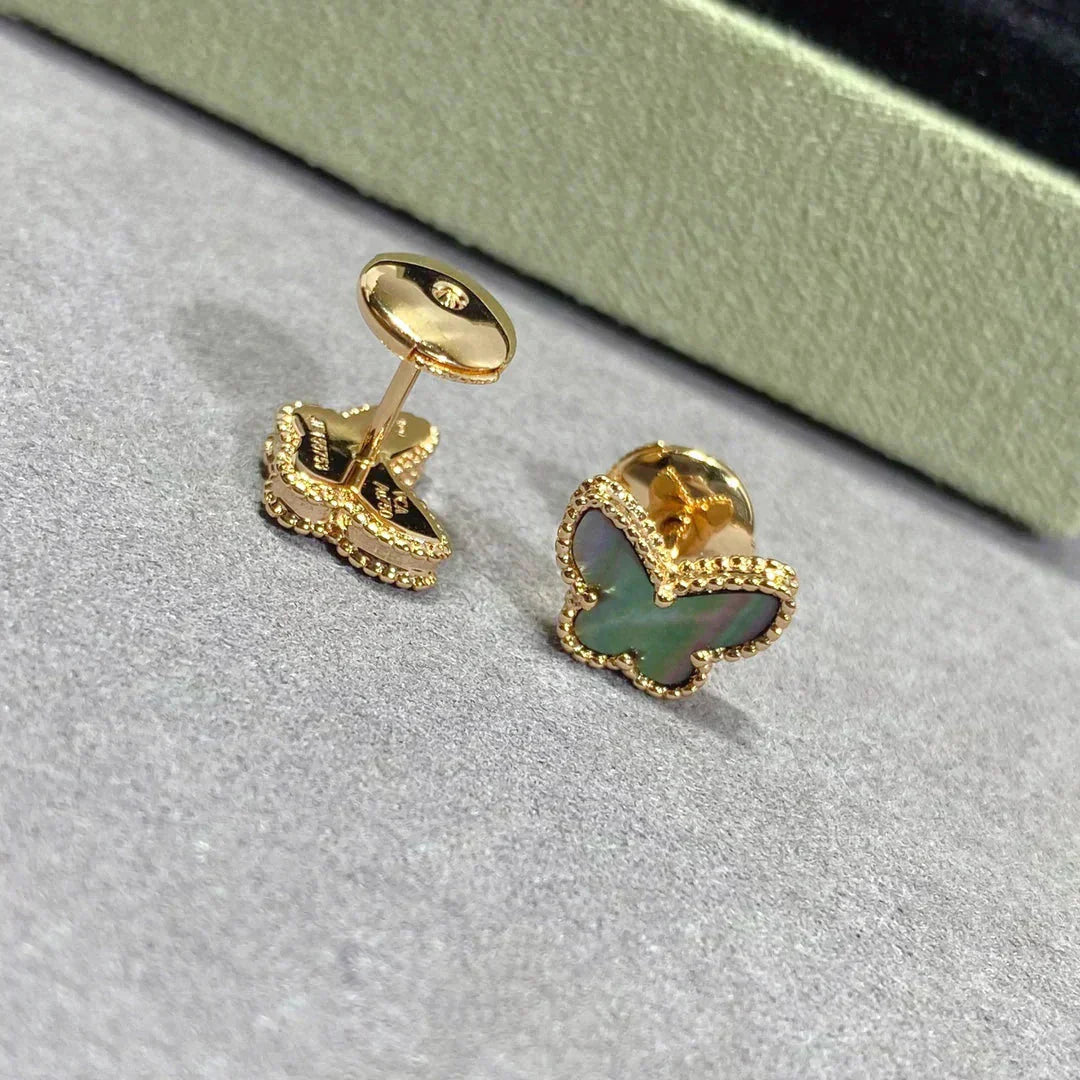[moco jewelrys]SCHMETTERLINGS-OHRRINGE IN DUNKLER MOP-FORM