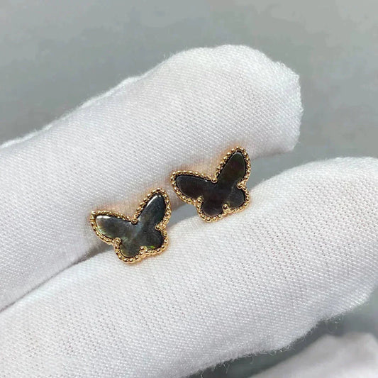 [moco jewellerys]バタフライ ダークモップ イヤリング