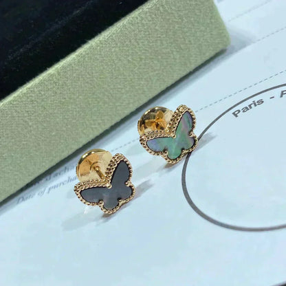 [moco jewelrys]SCHMETTERLINGS-OHRRINGE IN DUNKLER MOP-FORM