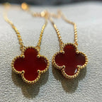 ??Loco?¡¥CLOVER 15MM CARNELIAN SINGLE FLOWER NECKLACE