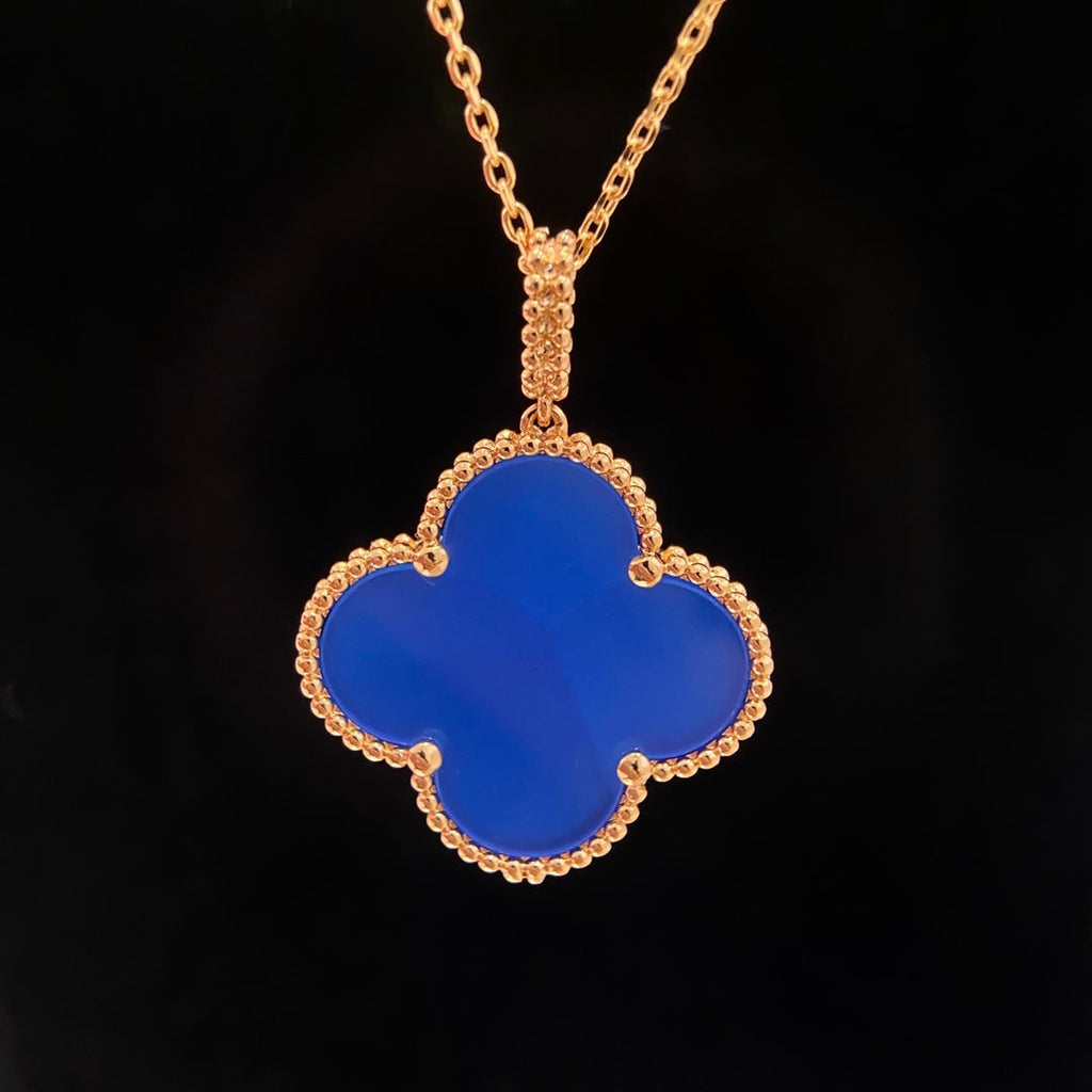 ??Loco?¡¥CLOVER 25MM NECKLACE TURQUOISE ROSE GOLD
