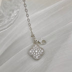 ??Loco?¡¥CLOVER 5 MOTIFS SILVER DIAMONDS NECKLACE