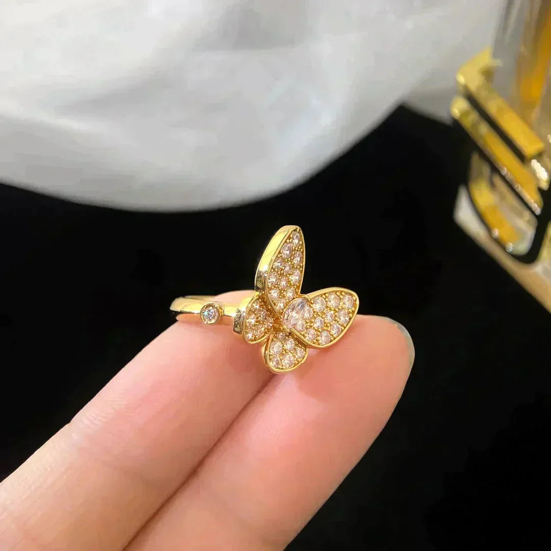 [moco jewelrys]Schmetterlings-Diamantring