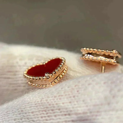 [moco jewellerys]ハートカーネリアンスタッドピアス