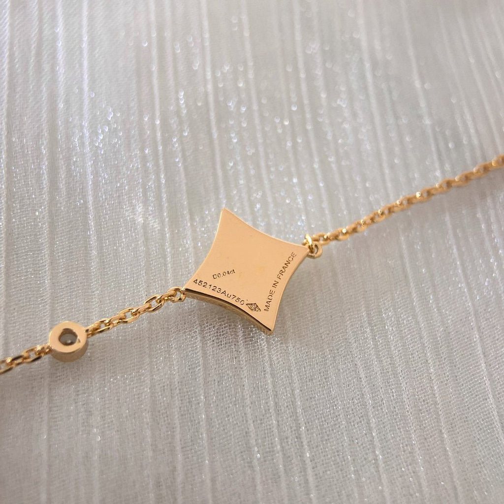 ??Loco?¡¥COLOR STAR CARNELIAN PINK GOLD DIAMOND BRACELET