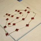 ??Loco?¡¥CLOVER 20 MOTIFS CARNELIAN NECKLACE