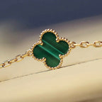 ??Loco?¡¥CLOVER 20 MOTIFS MALACHITE DIAMOND NECKLACE