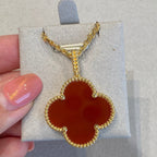 ??Loco?¡¥CLOVER 25MM NECKLACE GOLD CARNELIAN