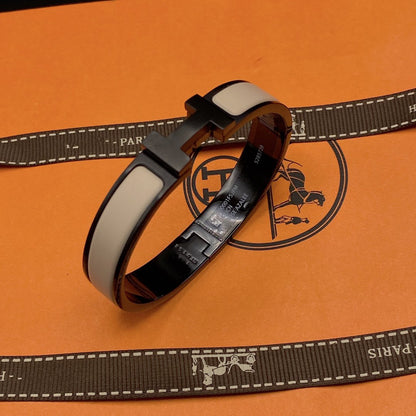 [moco jewelrys]H-Armband 12 mm Schwarz Beige Keramik