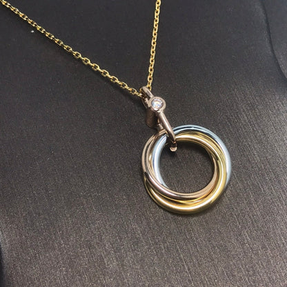 [moco jewellerys]トリニティ シルバーゴールド ピンクゴールド ネックレス