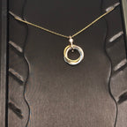 ??Loco?¡¥TRINITY SILVER GOLD PINK GOLD NECKLACE