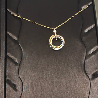 [moco jewellerys]トリニティ シルバーゴールド ピンクゴールド ネックレス