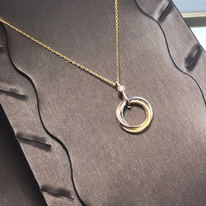 [moco jewellerys]トリニティ シルバーゴールド ピンクゴールド ネックレス