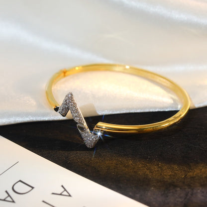 [moco jewelrys]VOLTE UPSITE DOWN GOLD DIAMOND ARMBAND