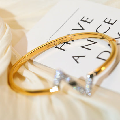 [moco jewelrys]VOLTE UPSITE DOWN GOLD DIAMOND ARMBAND
