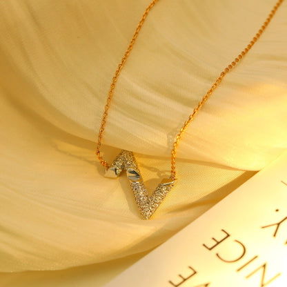[moco jewelrys]VOLT SILBERNE DIAMANT-ANHÄNGER-KETTE