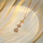 ??Loco?¡¥STAR AND SUN DIAMOND PINK GOLD NECKLACE