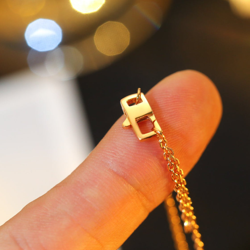 ??Loco?¡¥STAR AND SUN DIAMOND PINK GOLD NECKLACE