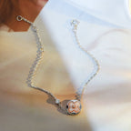 ??Loco?¡¥SUN MOTIF PINK MOP SILVER BRACELET