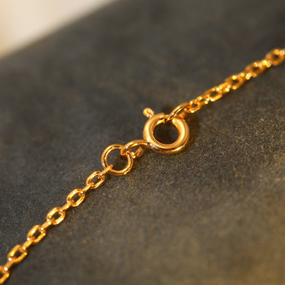 [moco jewelrys] SONNENANHÄNGER ROSÉGOLD 1 DIAMANT-KETTE
