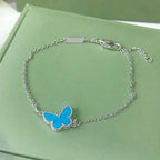 ??Loco?¡¥BUTTERFLY TURQUOISE BUTTERFLY BRACELET SILVER