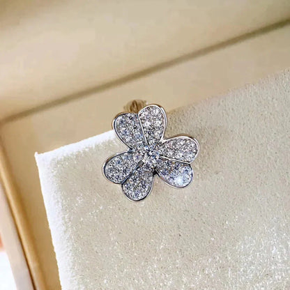 [moco jewelrys]CLOVER COMOS DIAMANT-OHRRINGE SILBER