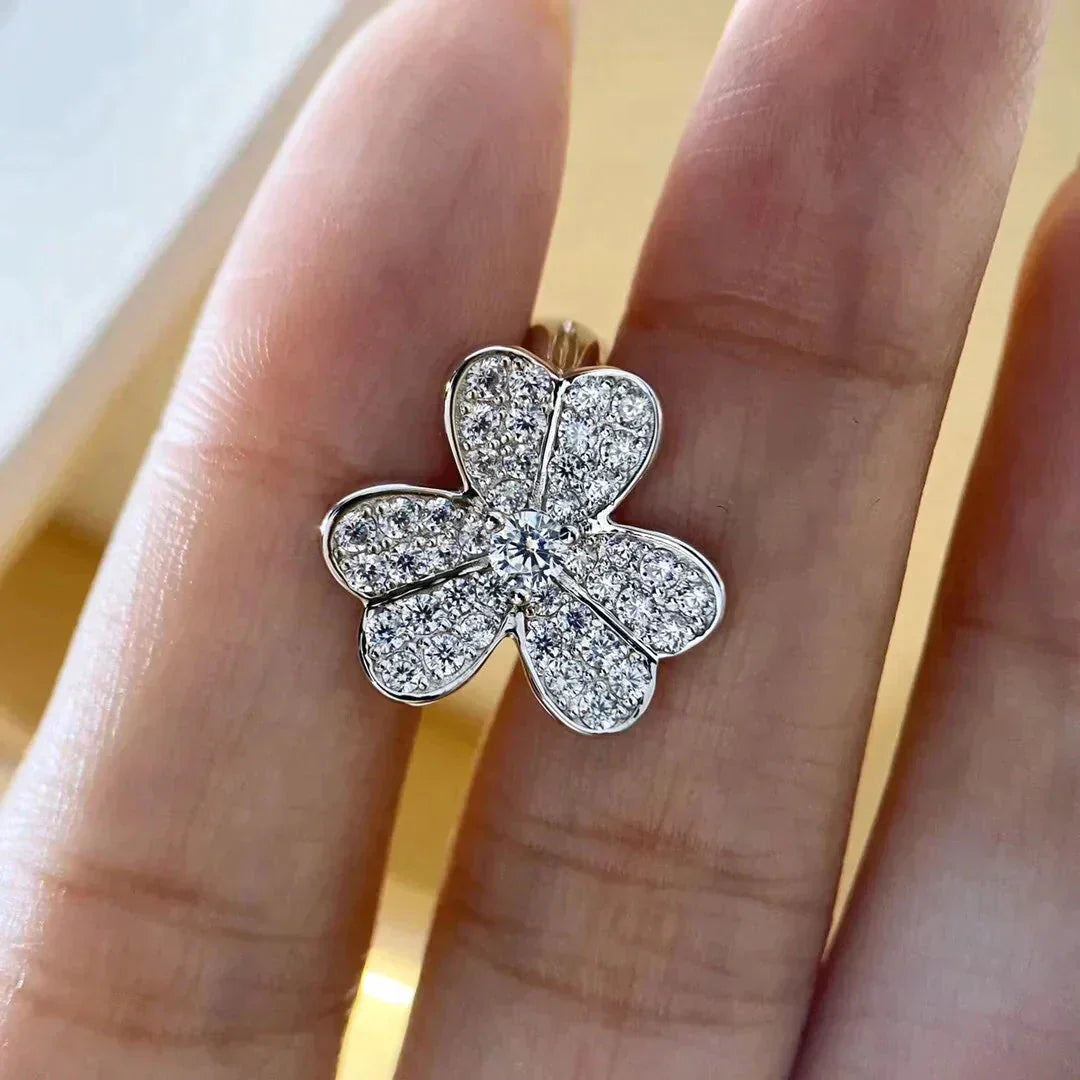 [moco jewelrys]CLOVER COMOS DIAMANT-OHRRINGE SILBER