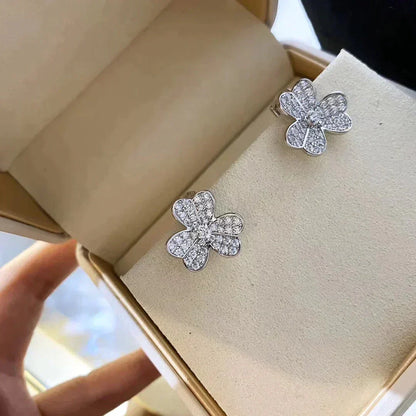 [moco jewelrys]CLOVER COMOS DIAMANT-OHRRINGE SILBER