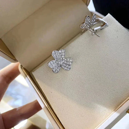 [moco jewelrys]CLOVER COMOS DIAMANT-OHRRINGE SILBER