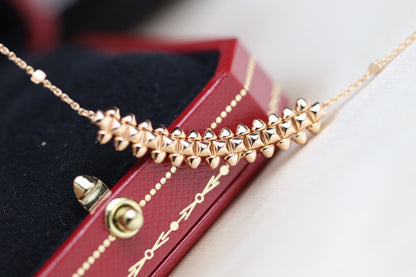 [moco jewellerys]クラッシュ ピンクゴールドネックレス