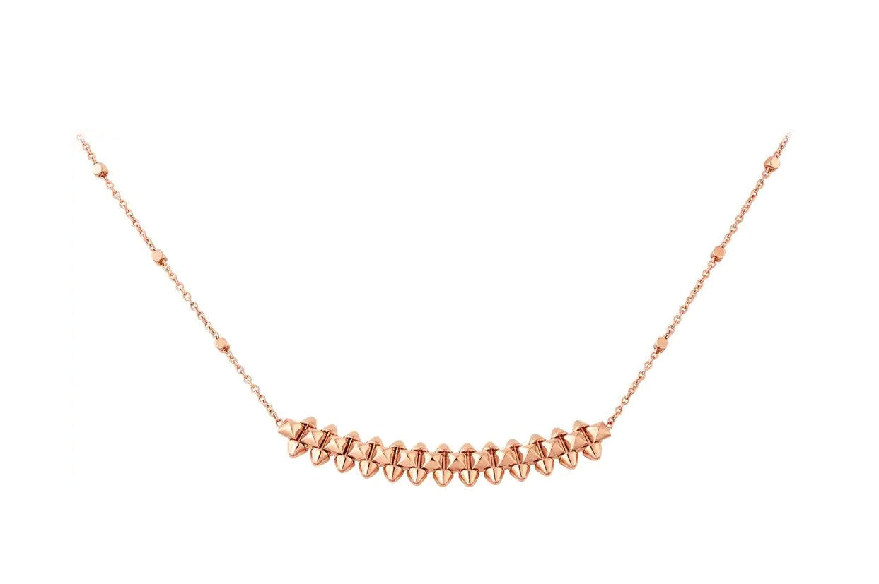 [moco jewellerys]クラッシュ ピンクゴールドネックレス