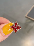 ??Loco?¡¥STAR AND SUN PINK GOLD CARNELIAN STUD EARRINGS