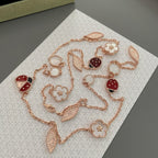 ??Loco?¡¥LUCKY SPRING 15 MOTIFS ROSE GOLD NECKLACE