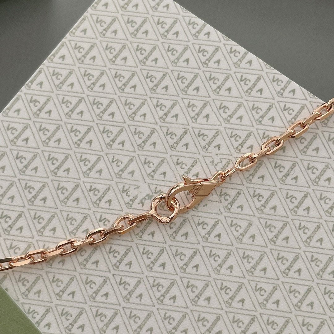 ??Loco?¡¥LUCKY SPRING 15 MOTIFS ROSE GOLD NECKLACE