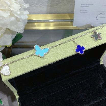 [moco jewelrys]LUCKY SPRING SILVER BRACELET 4 MOTIF