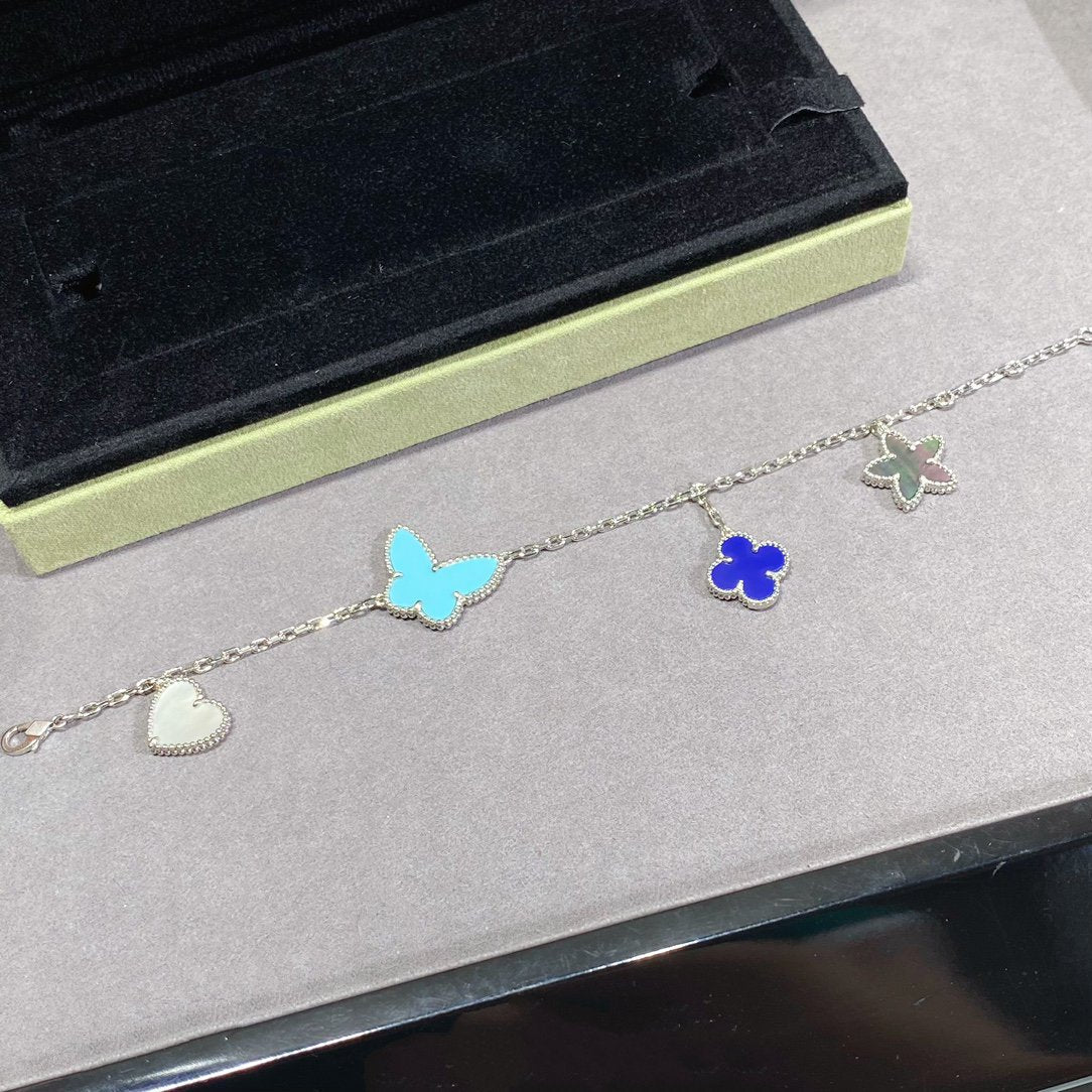 ??Loco?¡¥LUCKY SPRING SILVER BRACELET 4 MOTIF