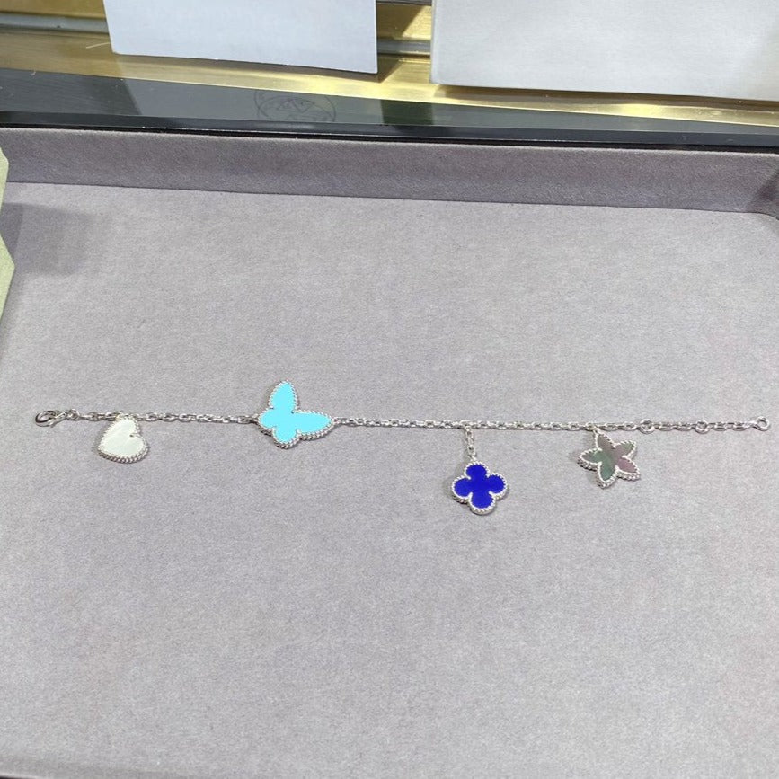 ??Loco?¡¥LUCKY SPRING SILVER BRACELET 4 MOTIF