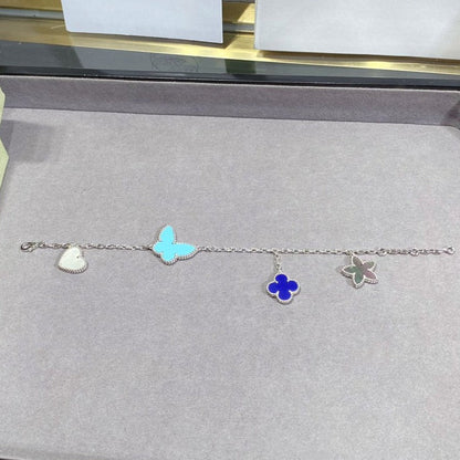 [moco jewelrys]LUCKY SPRING SILVER BRACELET 4 MOTIF