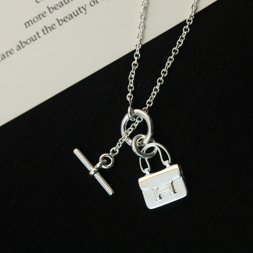 ??Loco?¡¥POP H PEDANT SILVER NECKLACE