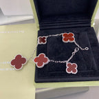 ??Loco?¡¥CLOVER 5 MOTIFS SIVLER CARNELIAN BRACELET