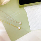 ??Loco?¡¥CLOVER MINI 9.5MM WHITE MOTHER-OF-PEARL NECKLACE